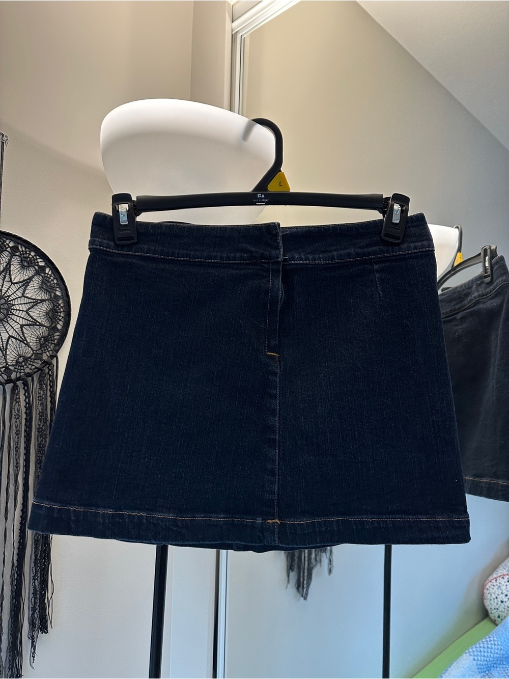 Classic Dark Blue Denim Mini Skirt - Women